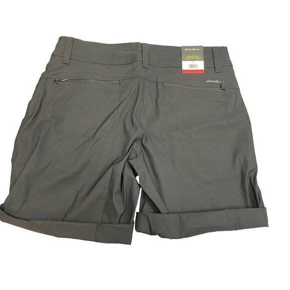Eddie Bauer Ladies' Cargo Shorts Black Size 8 Pocket With Zipper Lightweight - Picture 8 of 14